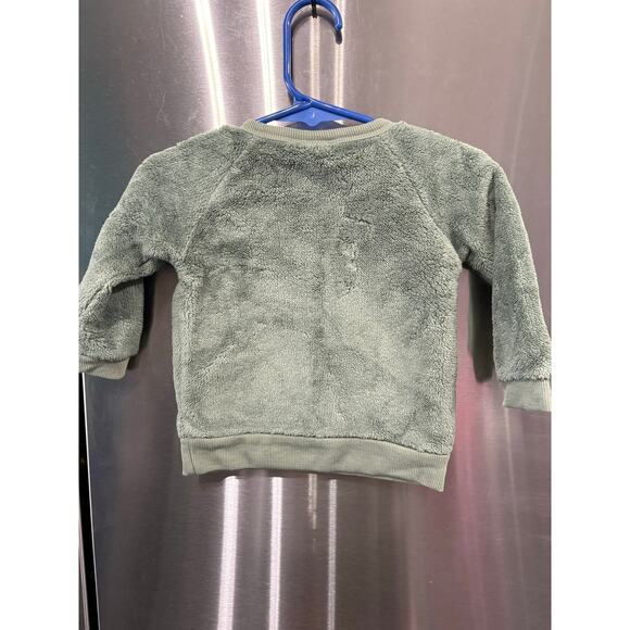 5/$15 Green Fuzzy Dinosaur Sweater - Pekkle - 9mo - Picture 2 of 3